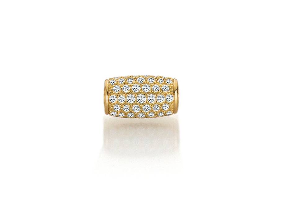 Wechselschließe Tönnchen Gelbgold mit Brillanten 0,462ct