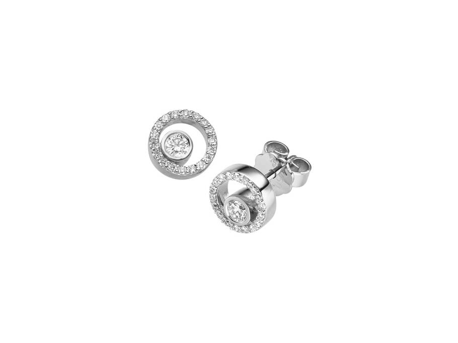 Panta Rhei Ohrstecker Weißgold mit Brillanten 0,36ct