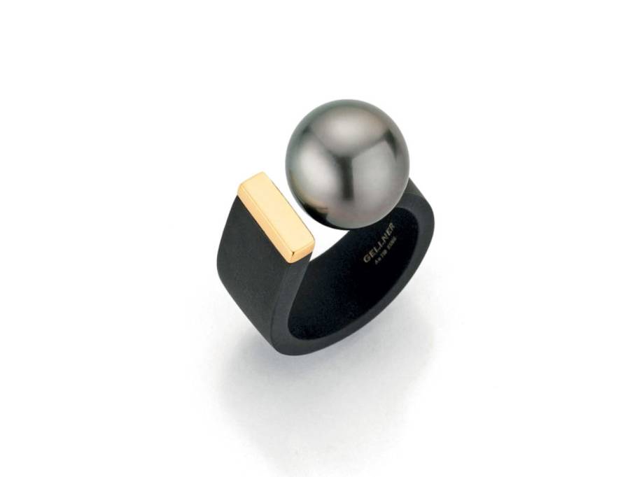 Stars in Heaven Ring Edelstahl und Rosegold mit Tahitiperle