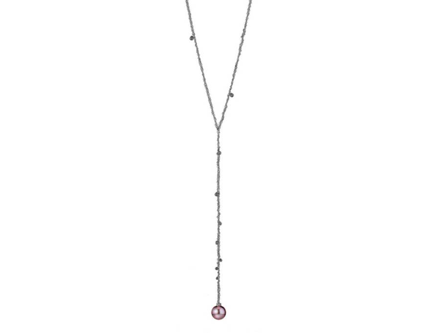 Rendezvous Collier Silber rhodiniert mit Tahitiperle und Diamanten