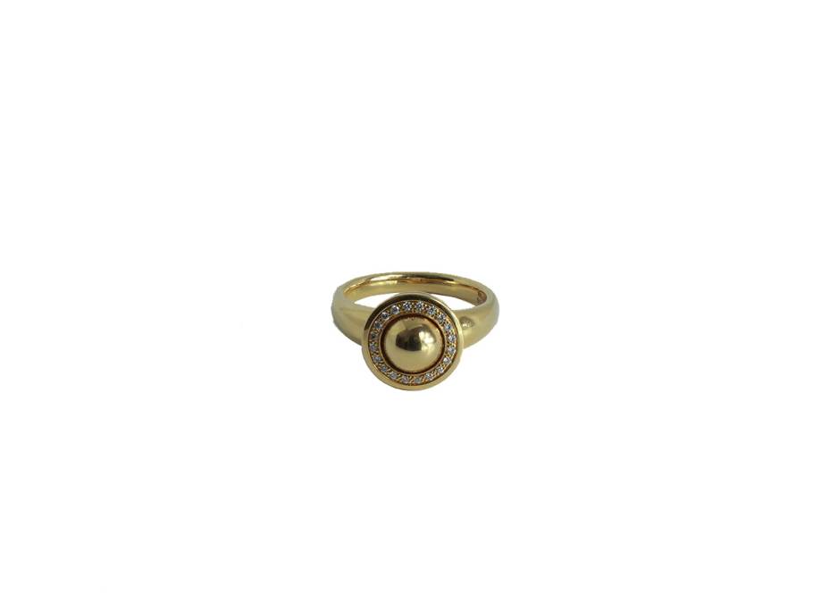(E)Motion Ring Gelbgold 18mm mit Brillanten 0,400ct