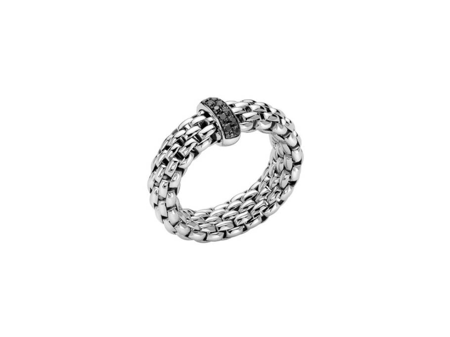 Vendôme Flex'It Men Ring Weißgold mit schwarzen Brillanten 0,110ct