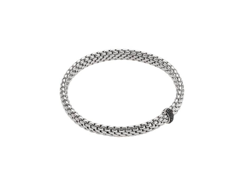Vendôme Felx'It Men Armband Weißgold M mit schwarzen Brillanten 0,110ct flexibel