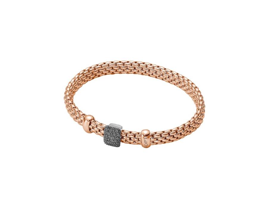 Vendôme Flex'It Men Armband Roségold M schwarze Brillanten 0,470ct flexibel