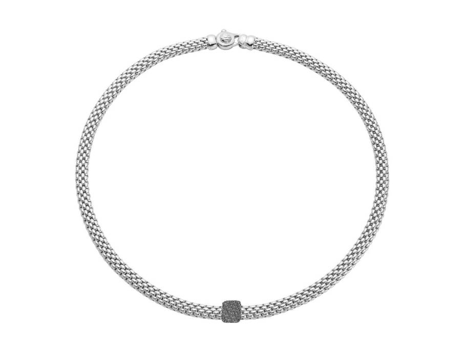 Vendôme Flex'It Men Collier Weißgold 42cm schwarze Brillanten 0,470ct