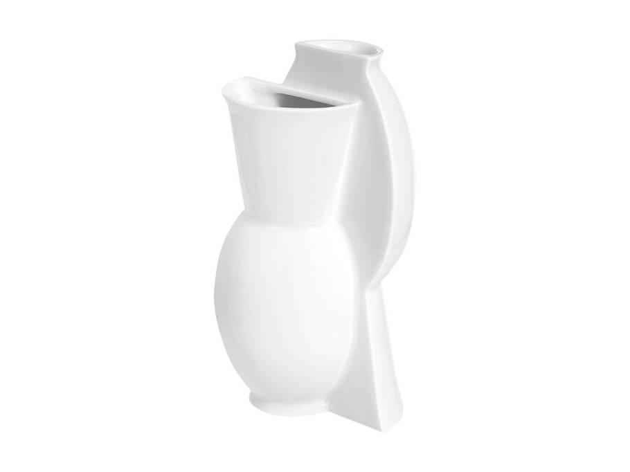 Vase Two Sides weiß 16,5 cm