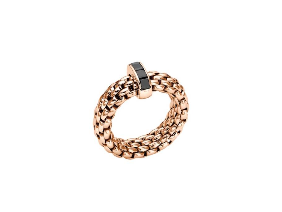 Vendôme Flex'It Men Ring Roségold mit schwarzen Diamanten 0,560ct flexibel
