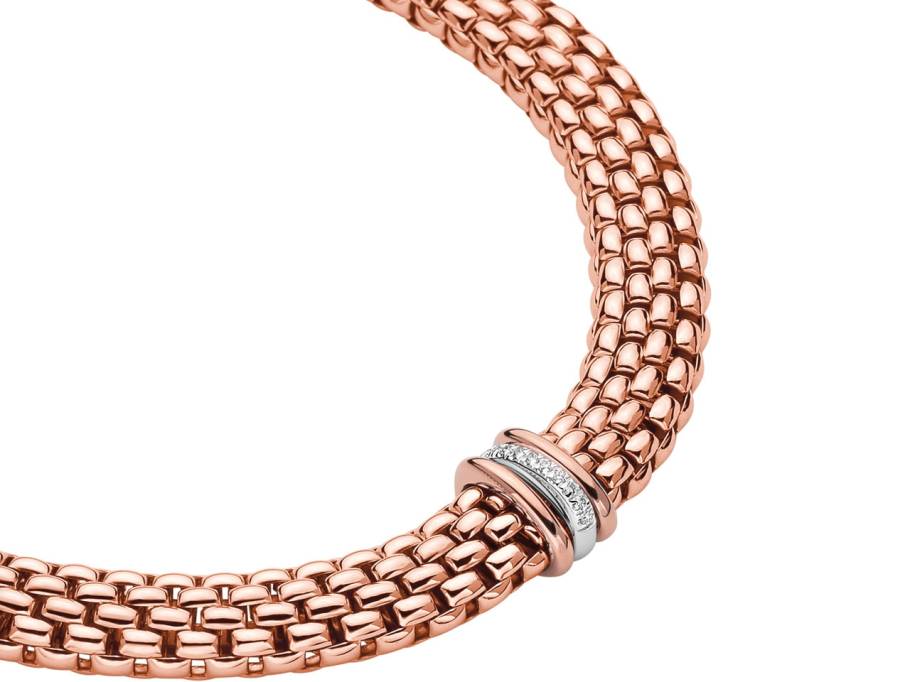 Panorama Collier Roségold mit Brillanten
