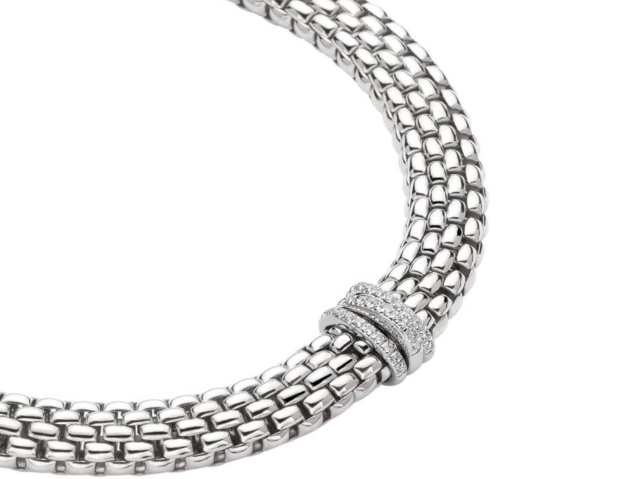 Panorama Collier Weißgold mit Brillanten