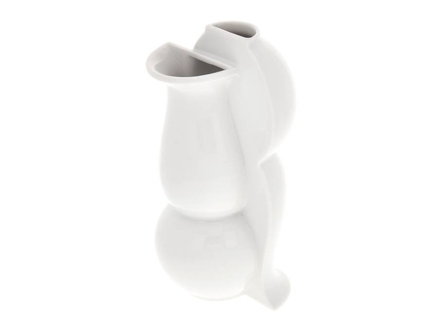 Vase Two Sides weiß 19 cm