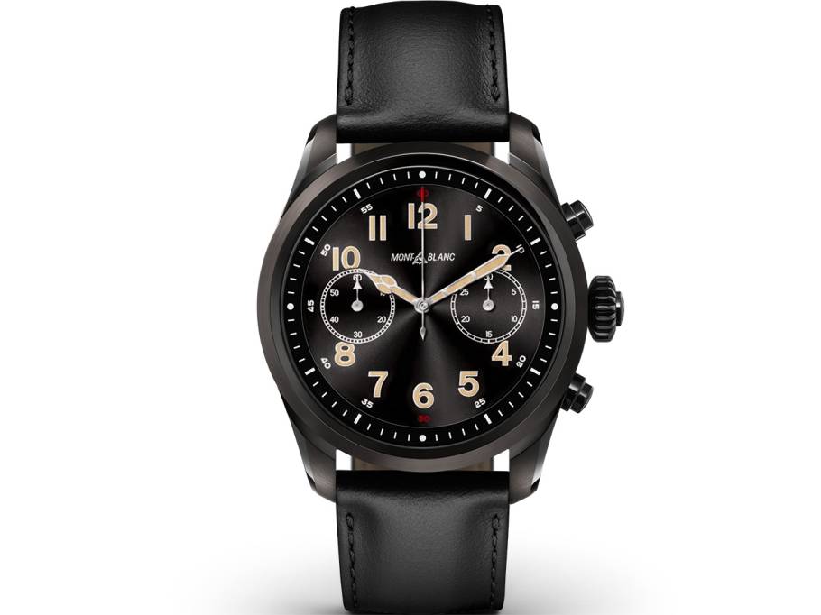Summit 2 Smartwatch schwarz Lederband