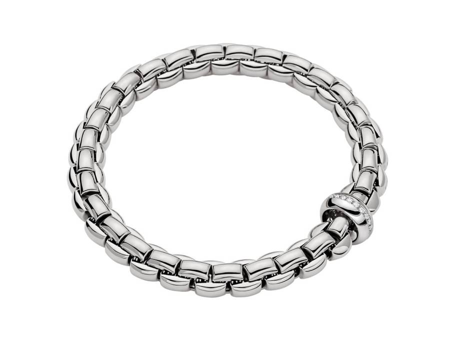  FlexIt Armband breit mit Brillanten Weißgold