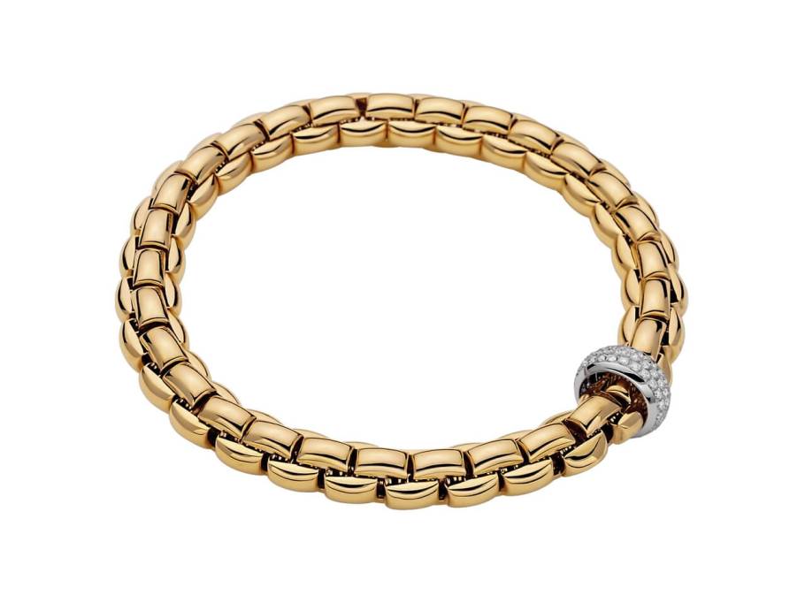  FlexIt Armband breit Pave Gelbgold