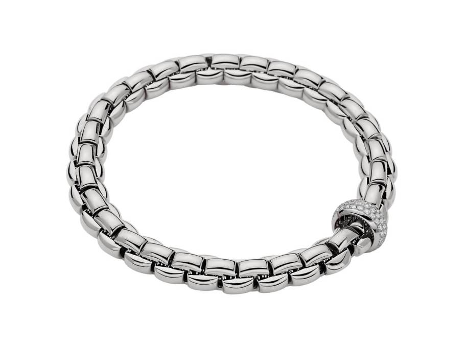  FlexIt Armband breit Pave Weißgold