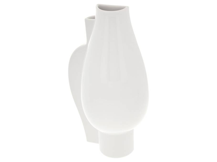 Vase Two Sides weiß 21 cm