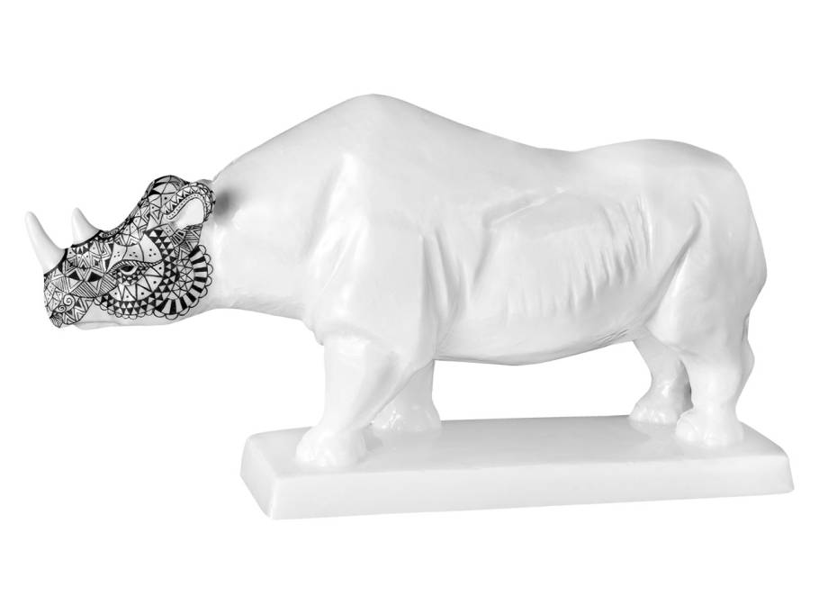 Figur Nashorn Afrika schwarz