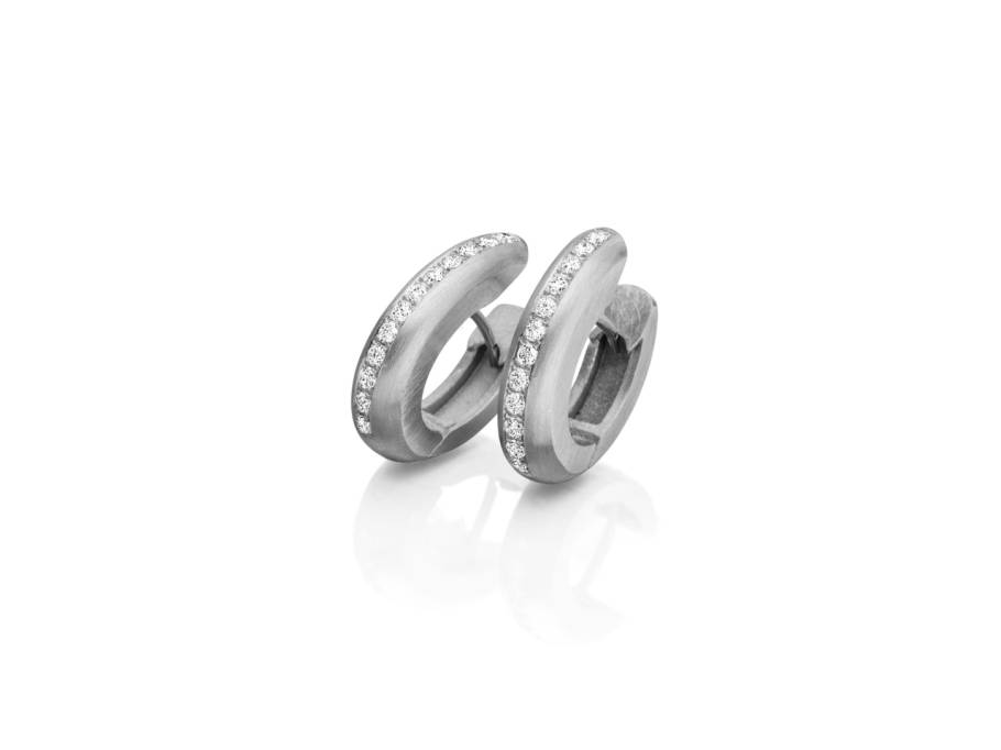  Creolen Platin mit Brillanten