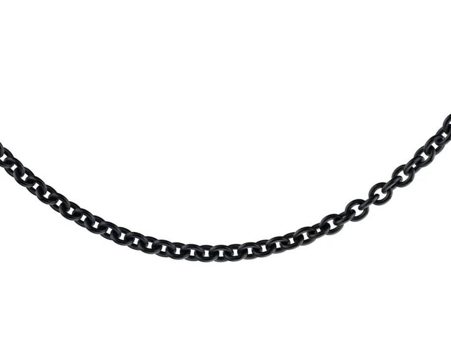  Kette Edelstahl schwarz PVD-beschichtet 45cm