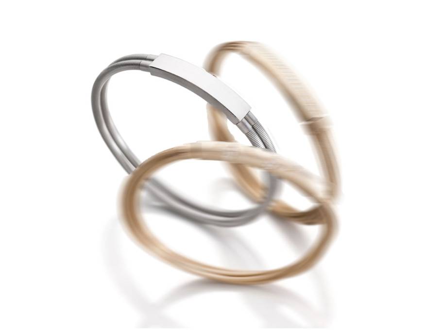 Armreif Platin Edelstahlspiralen