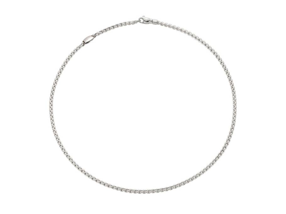 Eka Tiny Collier Weißgold schmal 43 cm