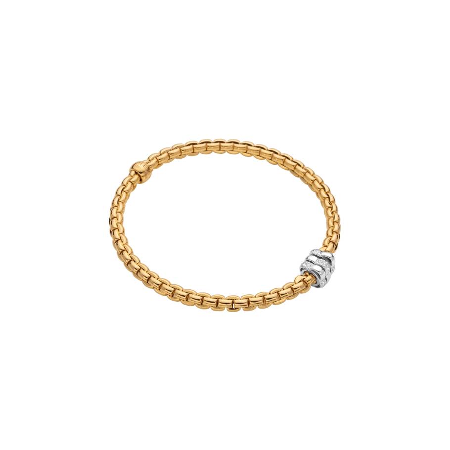 Eka Tiny Armband Gelbgold schmal mit Brillanten 