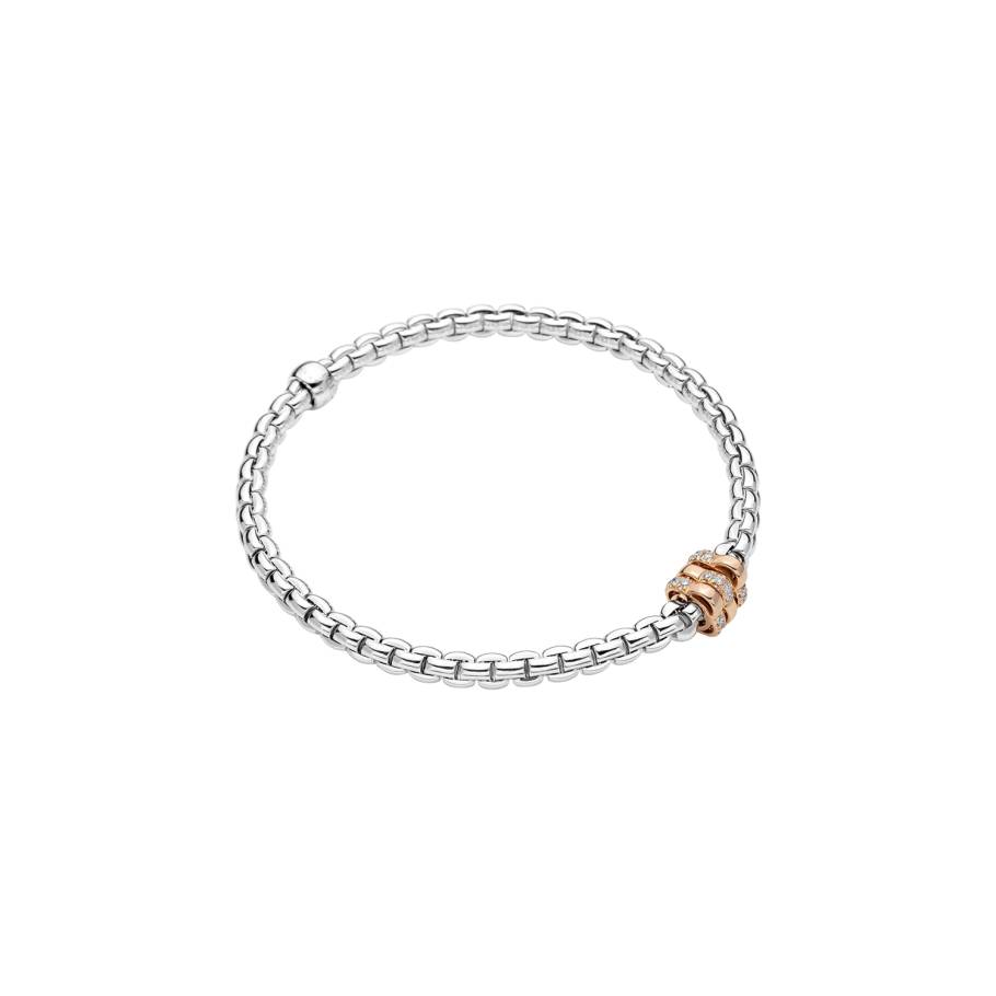Eka Tiny Armband Weißgold schmal mit Brillanten 
