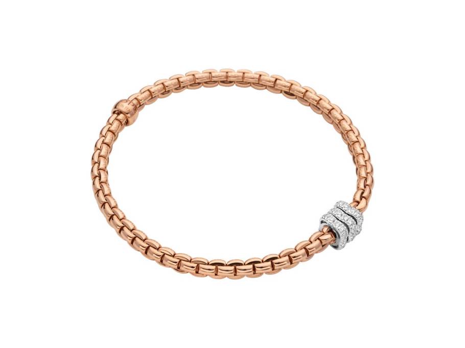 Eka Tiny Armband Rosegold schmal Pavé