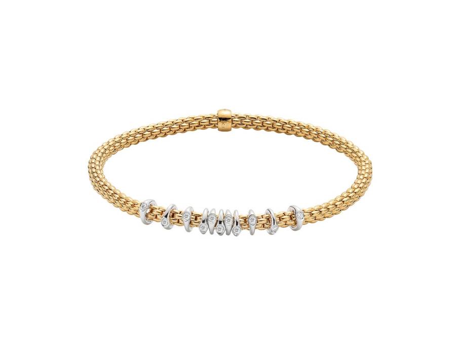Prima Armband mit 11 Brillanten Gelbgold