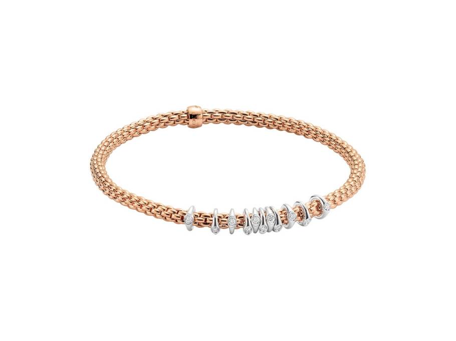 Prima Armband mit 11 Brillanten Roségold