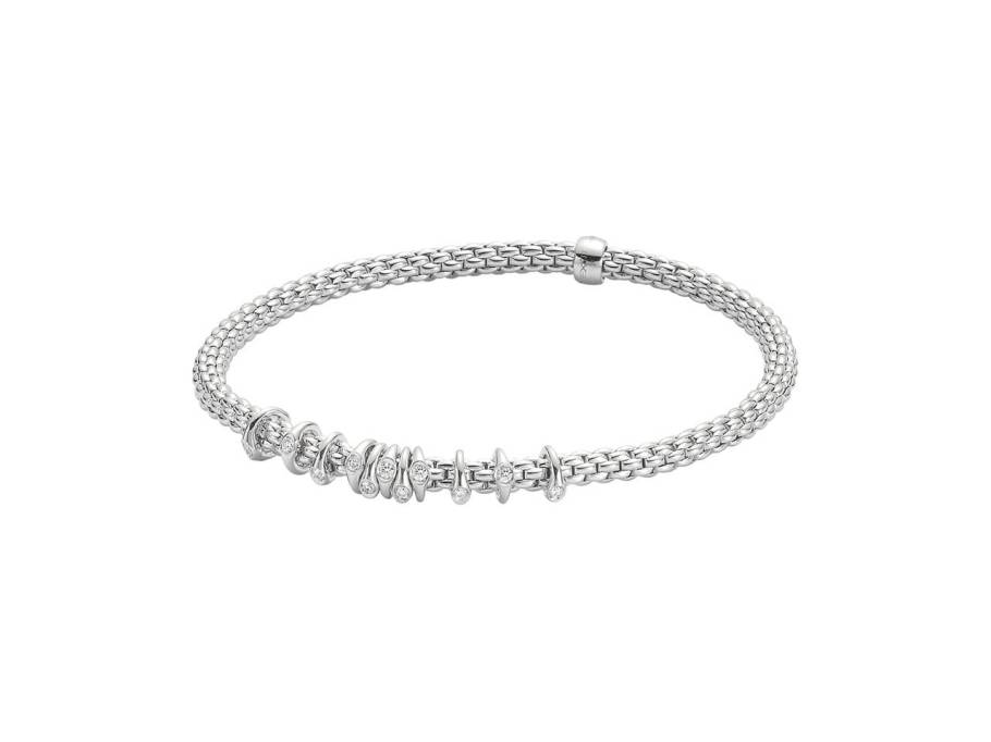 Prima Armband mit 11 Brillanten Weißgold