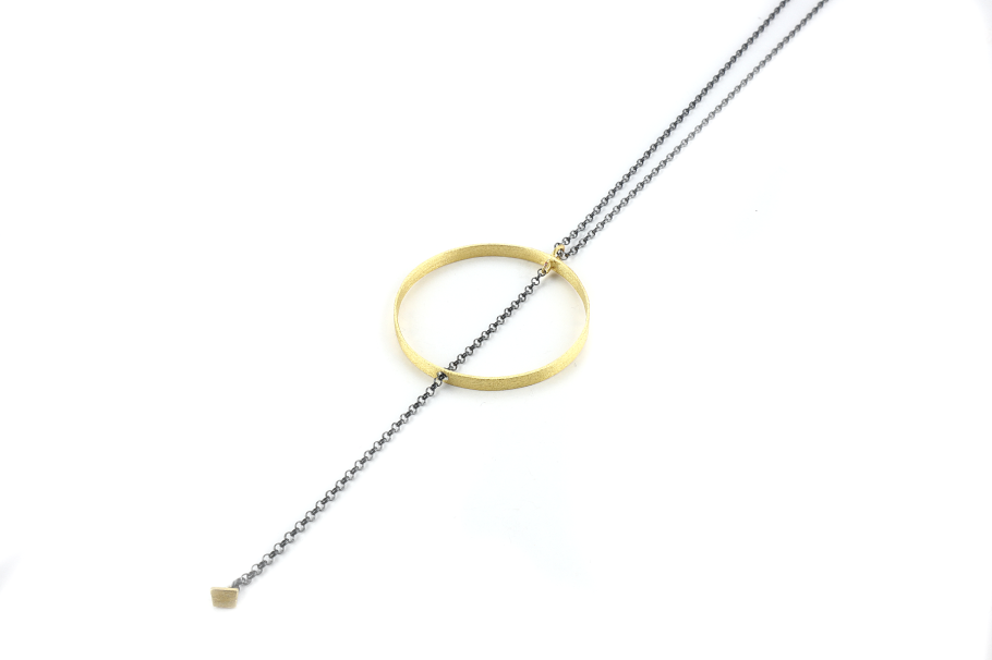   Kette mit Anhänger Silber vergoldet 80cm
