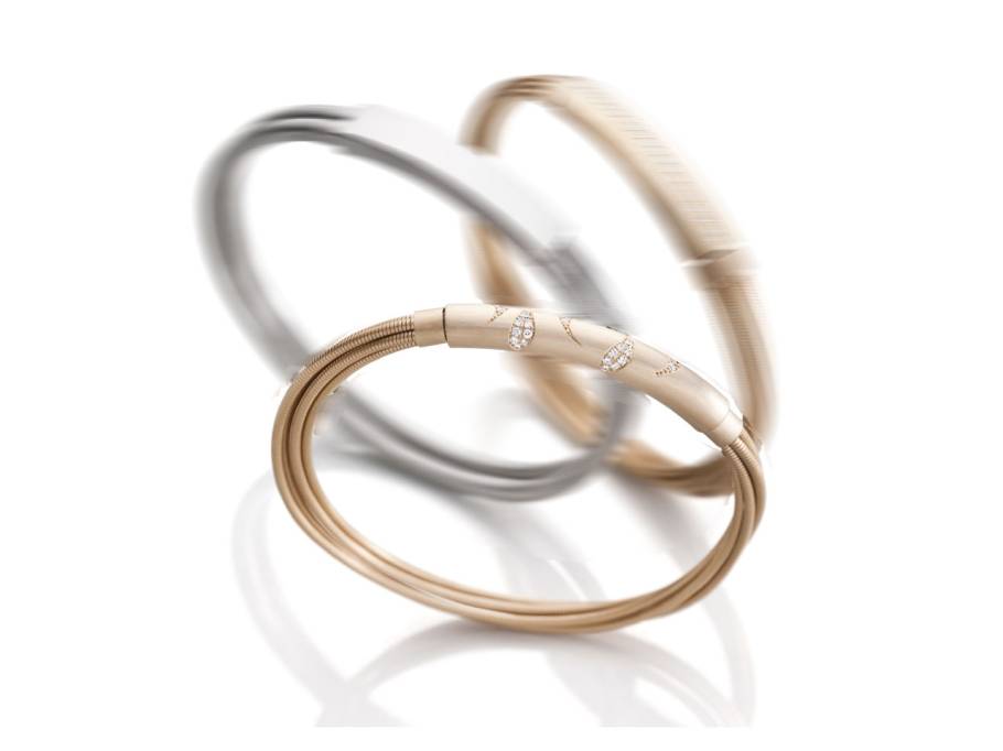 Armreif Rosegold Muster mit Brillanten