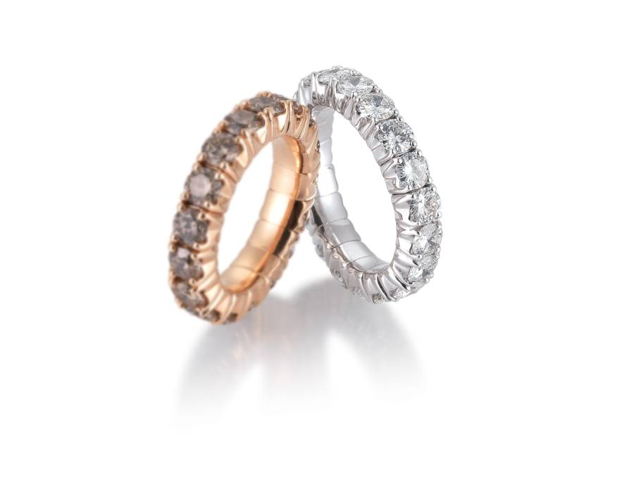 Tennis Flex Ring rundum Brillanten 2,60ct Weißgold