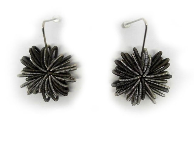 No 1 dark Ohrhänger Edelstahl