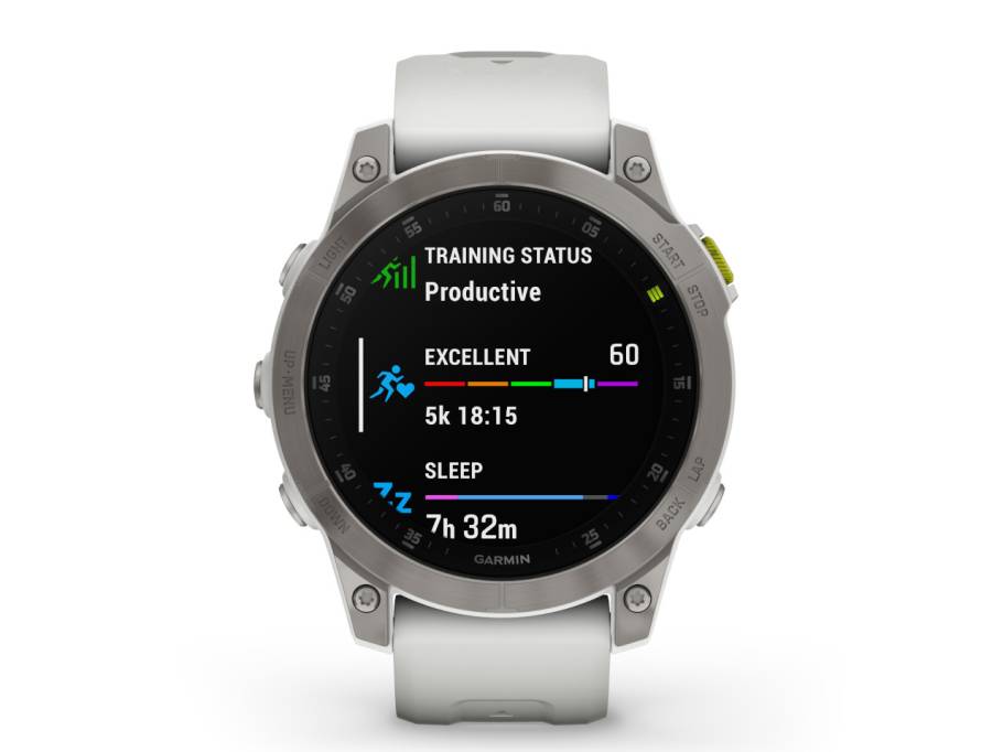 epix Sapphire Titan Gen 2 schneeweiß beschichtet 47 mm Kautschukband weiß