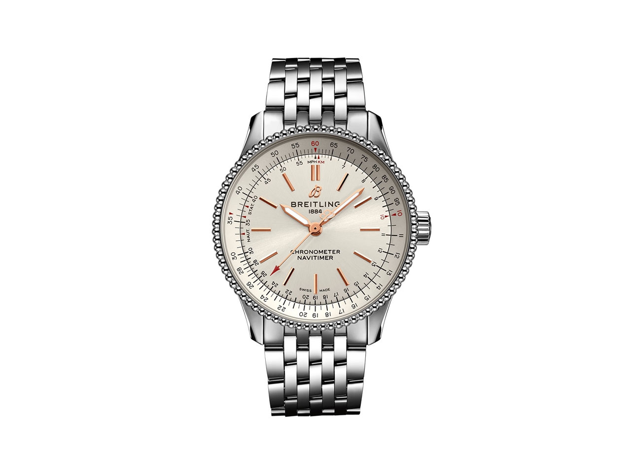Breitling Navitimer 1 Automatic 35 silbernes Zifferblatt 