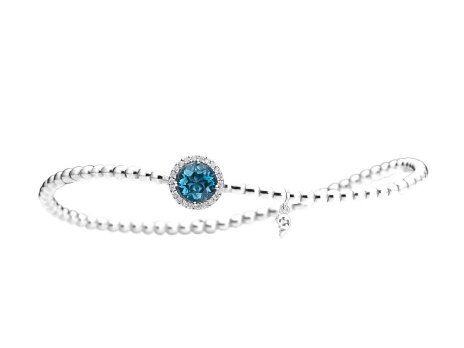 Espressivo Armband Weißgold London Blue Topas