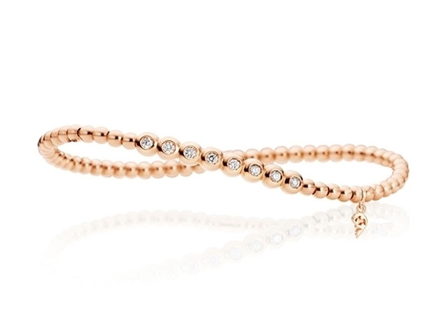 Flessibile Armband Roségold 8 Brillanten 0,20ct