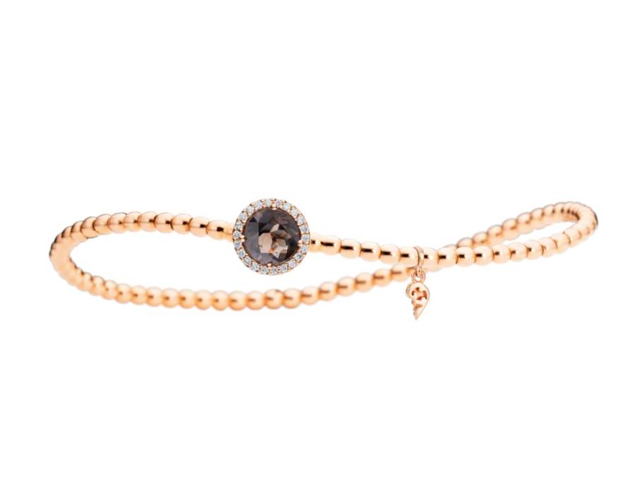 Espressivo Armband Roségold Rauchquarz