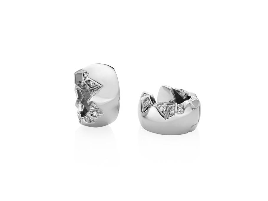 Alpenring Creolen Weißgold 5mm mit Brillanten 0,130ct