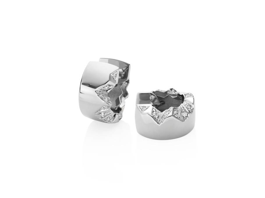 Alpenring Creolen Weißgold 7mm mit Brillanten 0,140ct