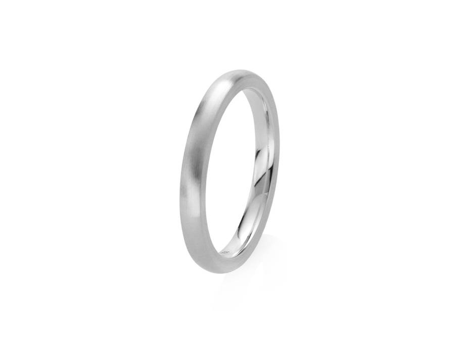 Alpenring Ring  Weißgold 2,5mm gerundet schmal