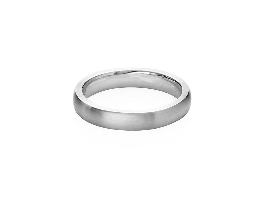 Alpenring Ring   Weißgold 4,0mm gerundet