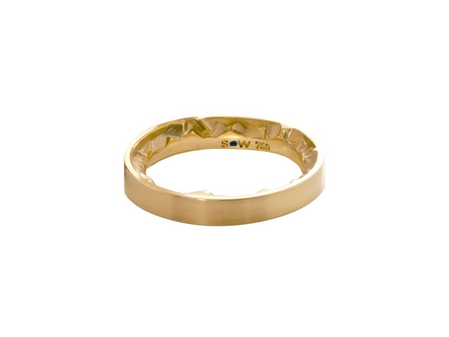 Alpenring Ring Gelbgold  5,0mm eckig schmal