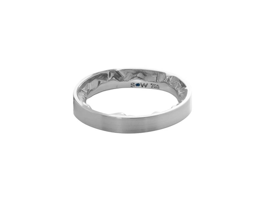 Alpenring Ring Weißgold  5,0mm eckig schmal