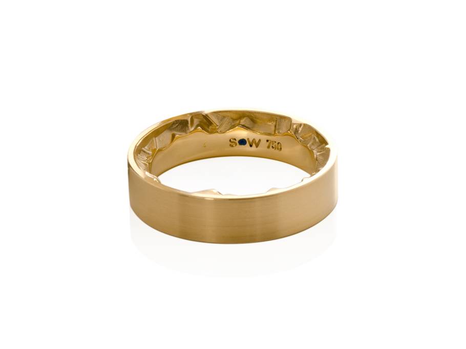 Alpenring Ring Gelbgold  6,0mm eckig
