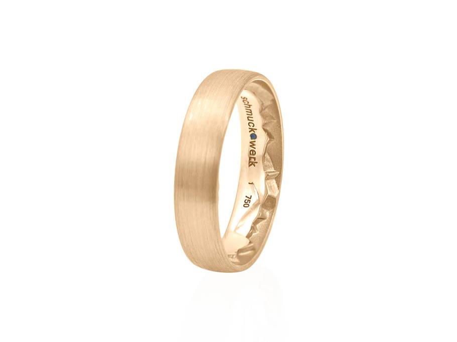 Alpenring Ring Rotgold  5,0mm gerundet schmal