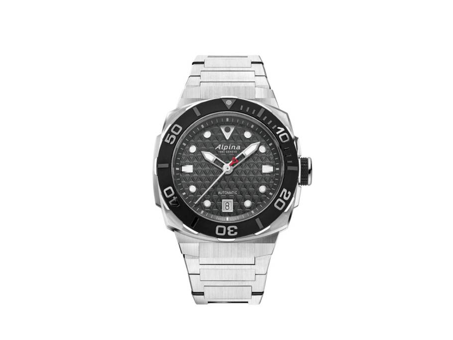 Seastrong Diver Extreme Automatic Edelstahl 39mm schwarzes Zifferblatt Metallband