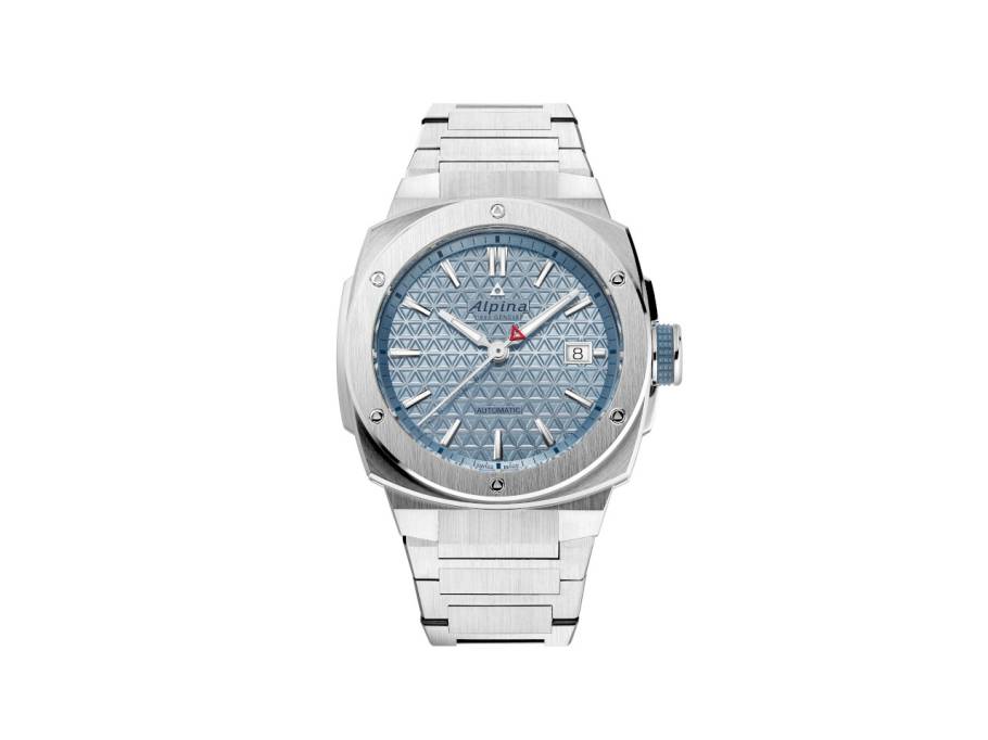 Alpiner Extreme Automatik Edelstahl 39mm blaues Zifferblatt Metallband 