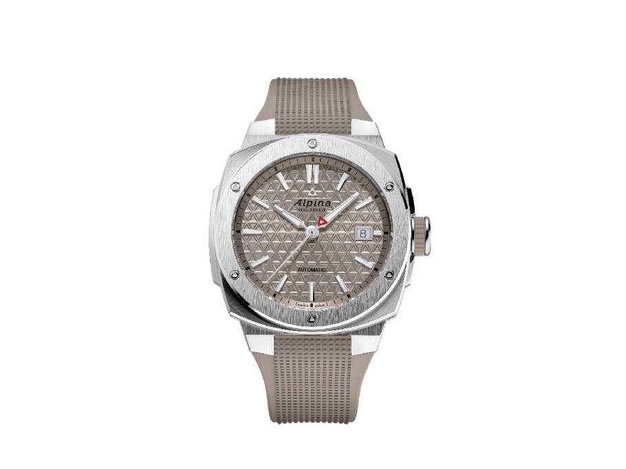 Alpiner Extreme Automatik Edelstahl 39mm beiges Zifferblatt beiges Kautschukband